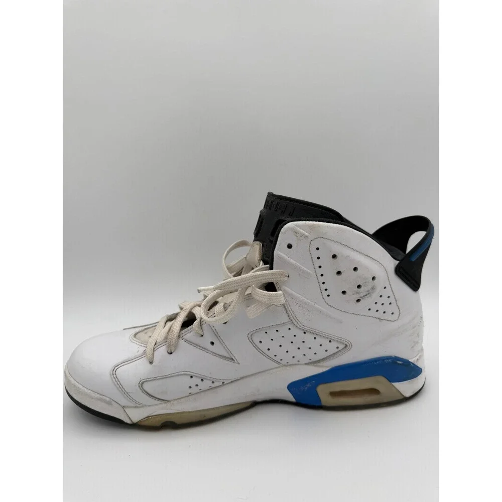 Nike Air Jordan 6 Retro Sport Blue 2014 Mens Size 13 White 384664-107